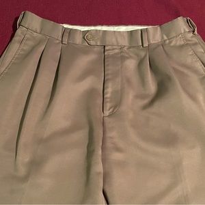 George Men's Pleated Cuffed Microfiber Dress Pant